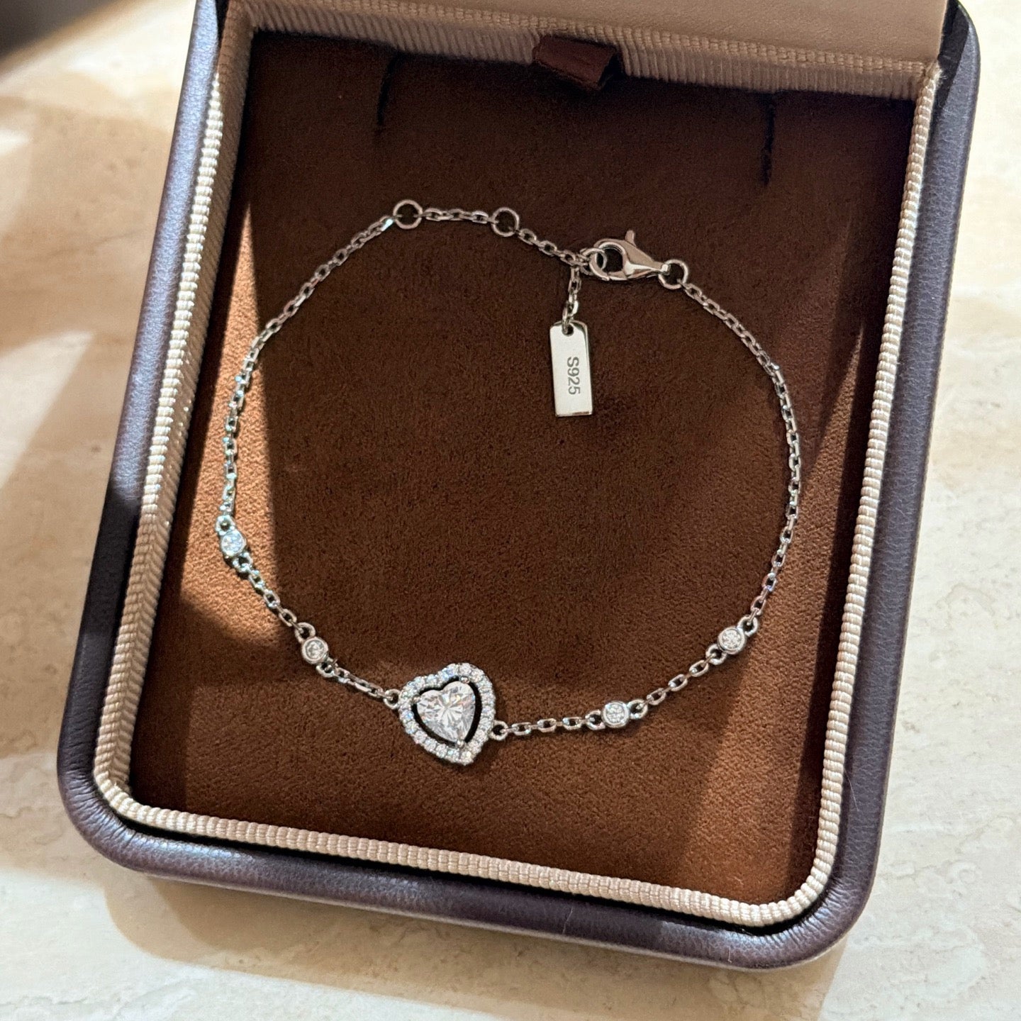 [Sprite Jewelry]Heart Sliding Diamond Bracelet