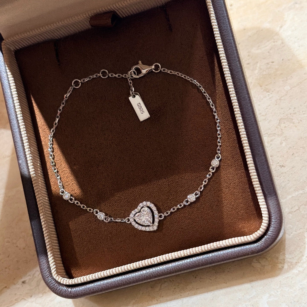 [Sprite Jewelry]Heart Sliding Diamond Bracelet