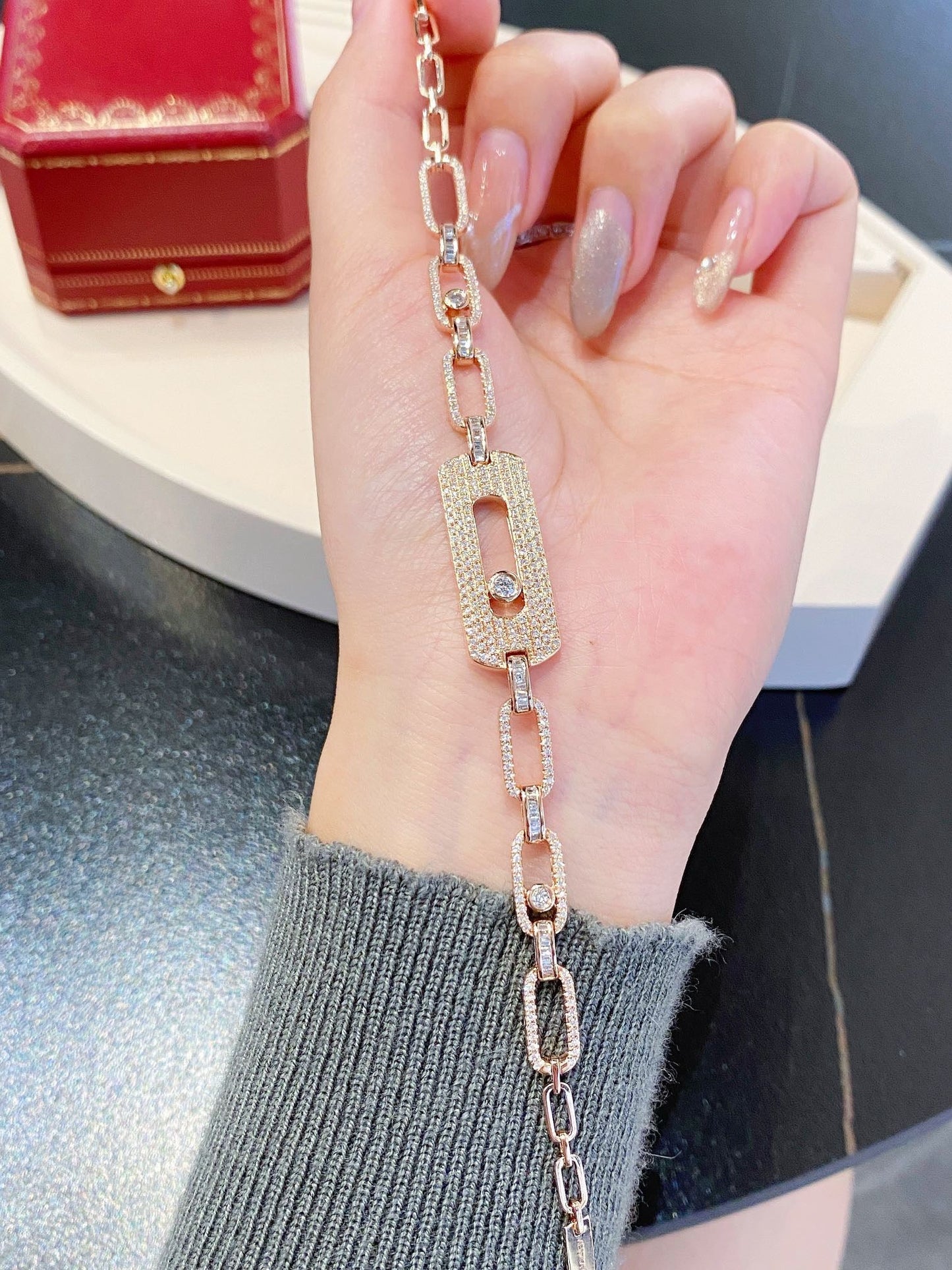 [Sprite Jewelry]My Move Pavé Chain Bracelet