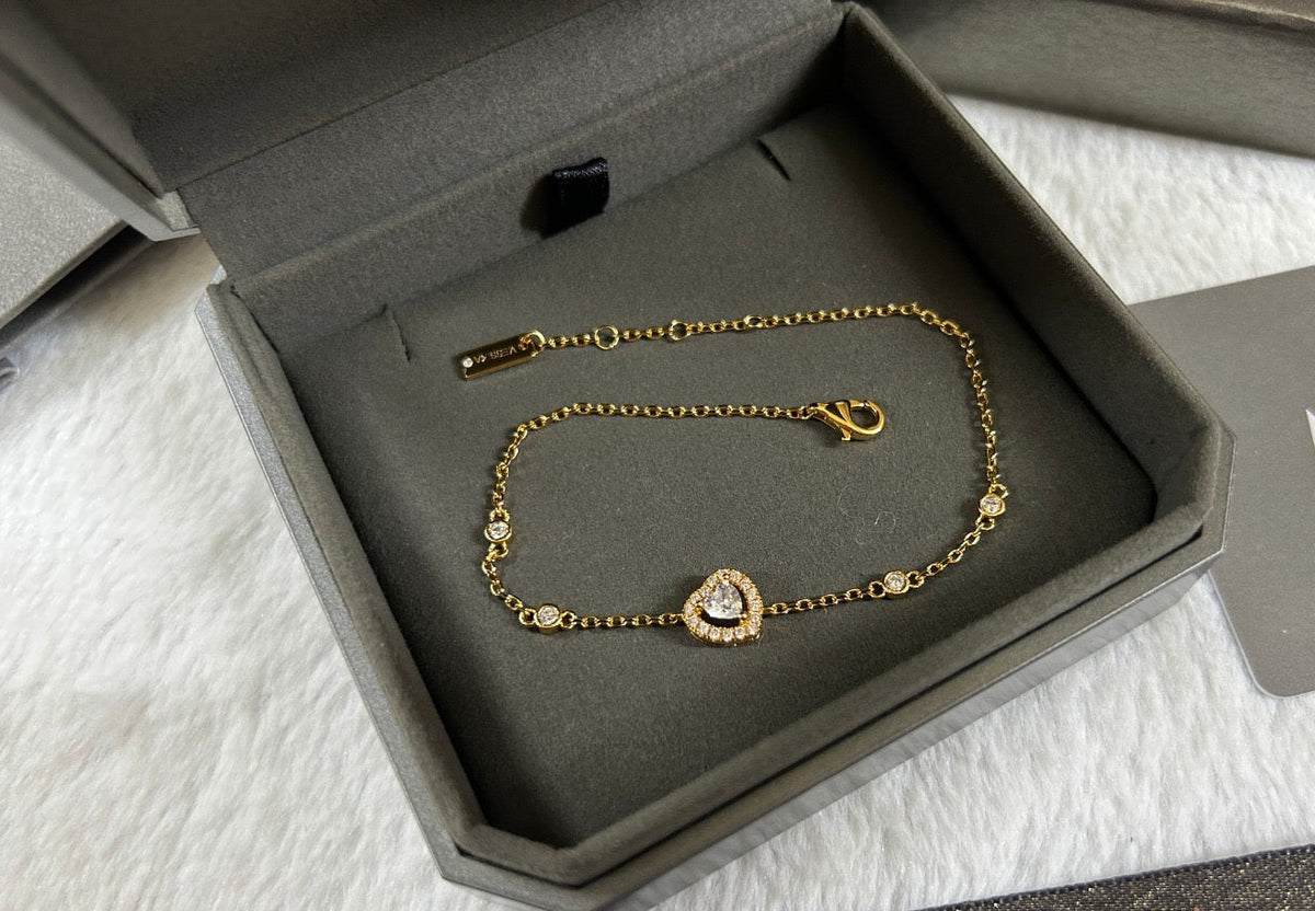 [Sprite Jewelry]Heart Sliding Diamond Bracelet