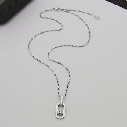 [Sprite Jewelry]So Move Paper‑Clip Sliding Diamond Necklace