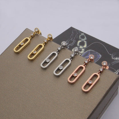 [Sprite Jewelry] Move Uno Drop Earrings, Movable Stone
