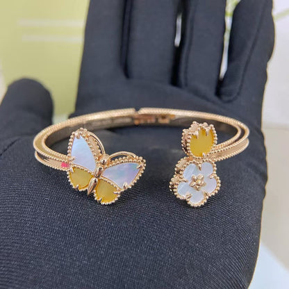 ¡®SpriteJewelry¡¯Lucky Alhambra Butterfly & Clover Open Bangle,