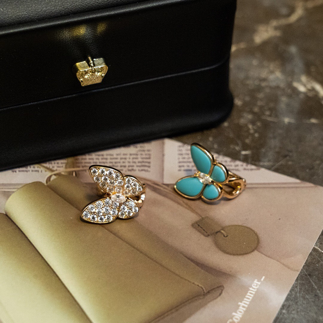 ¡®SpriteJewelry¡¯Asymmetrical Butterfly Earclips