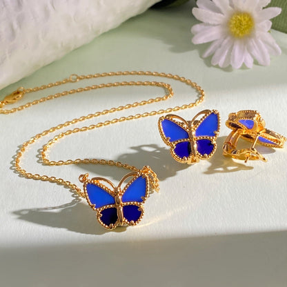 ¡®SpriteJewelry¡¯ Sweet Alhambra Butterfly Earstuds, Blue Chalcedony
