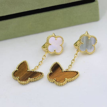 ¡®SpriteJewelry¡¯CLOVER MEDIUM 1 MOTIFS CARNELIAN  DIAMOND earrings