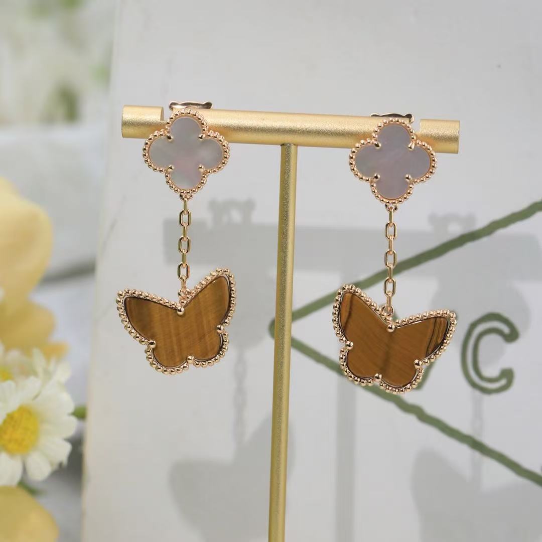 ¡®SpriteJewelry¡¯CLOVER MEDIUM 1 MOTIFS CARNELIAN  DIAMOND earrings