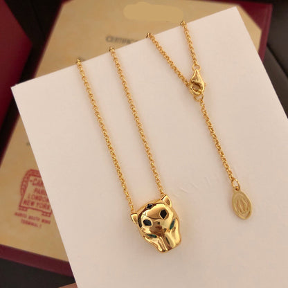 ¡®SpriteJewelry¡¯Panthère de  Pendant Necklace, Panther‑Head Motif, Emerald Eyes,