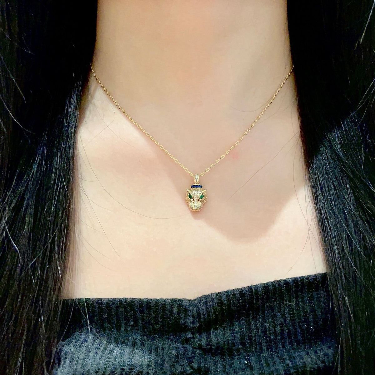 ¡®SpriteJewelry¡¯Panthère de Cartier Pavé‑Diamond Necklace