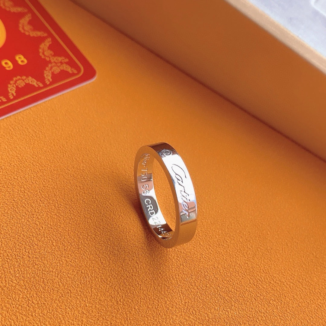 ¡®SpriteJewelry¡¯Signature Single‑Diamond Couple Band Rings