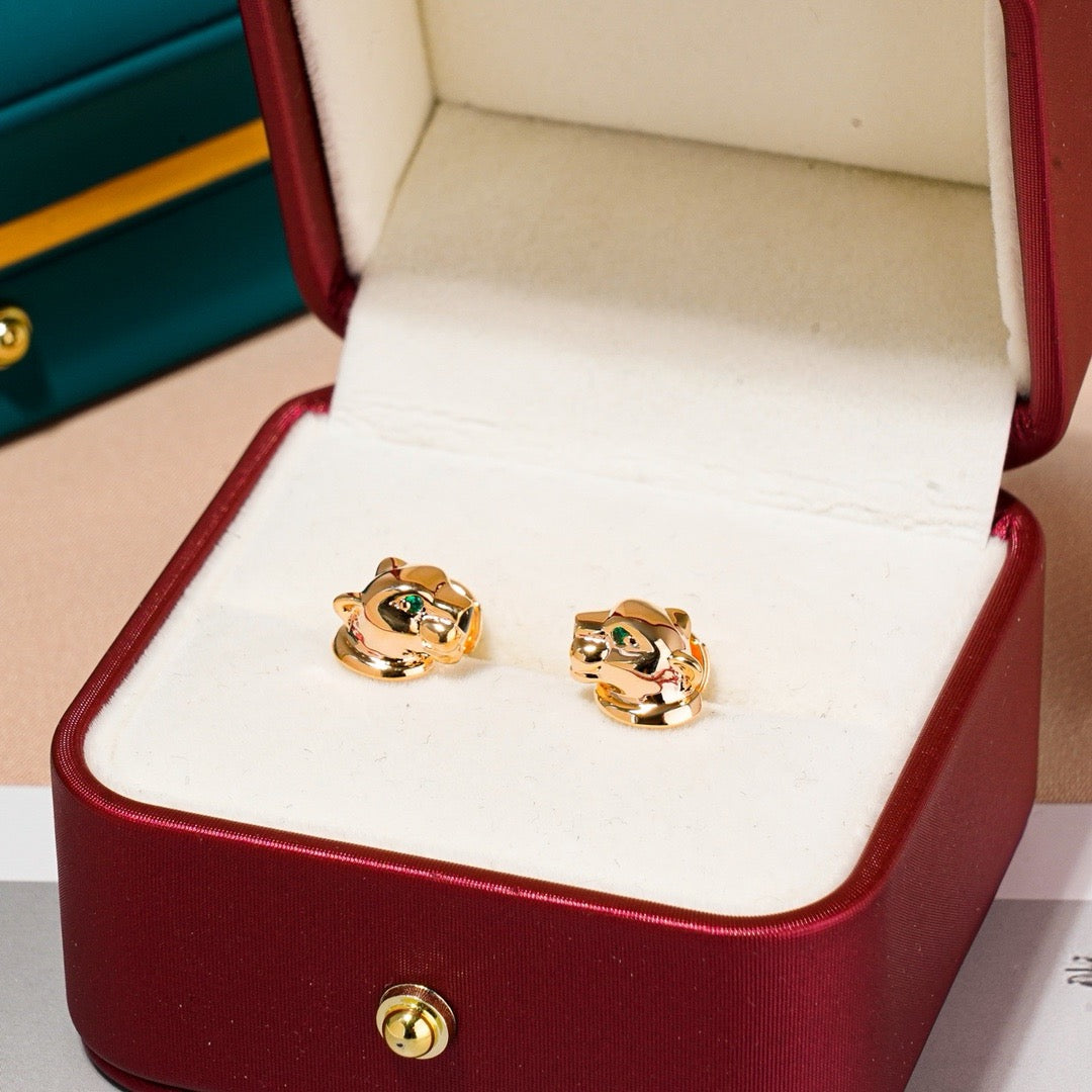 ¡®SpriteJewelry¡¯Polished Panther‑Head Earrings