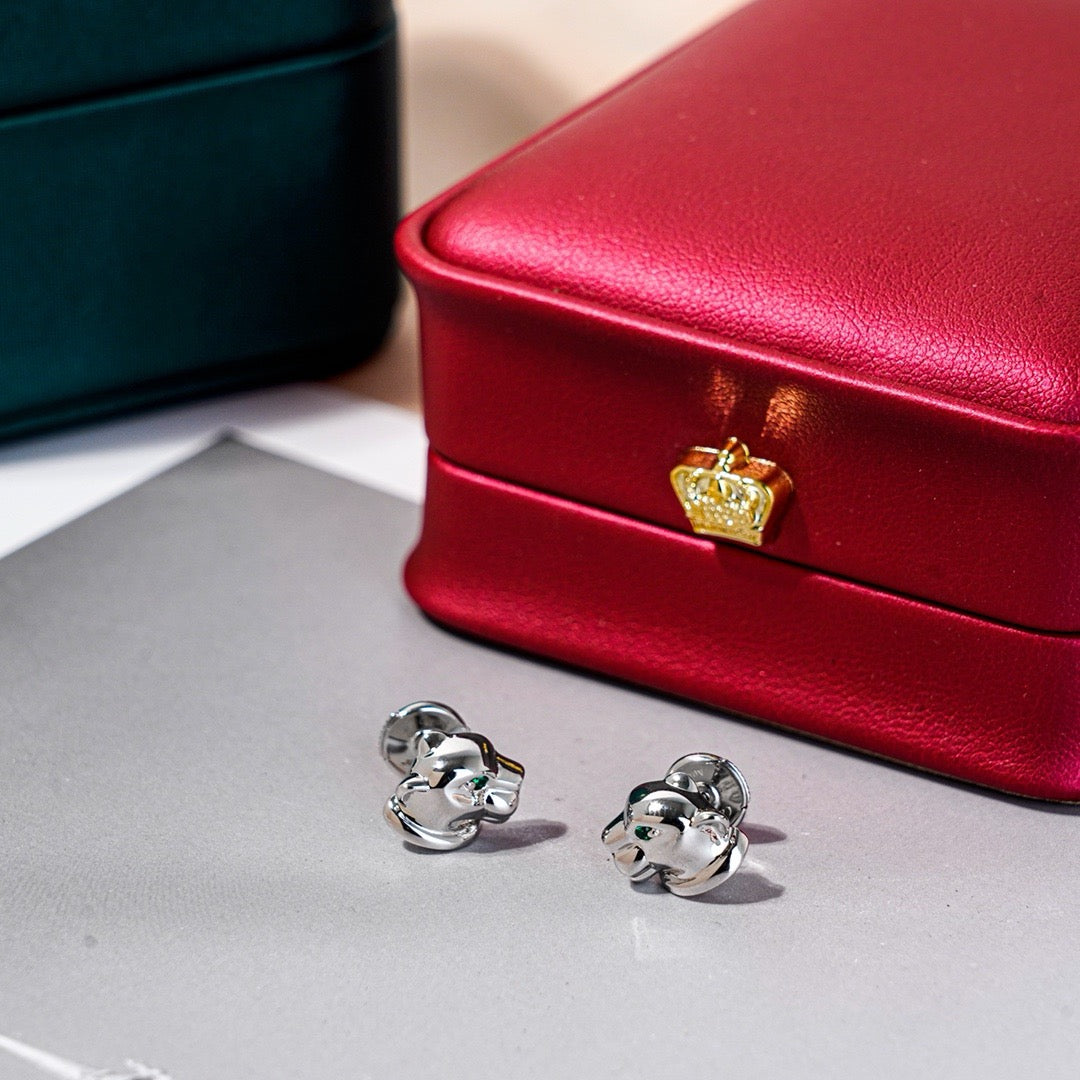 ¡®SpriteJewelry¡¯Polished Panther‑Head Earrings