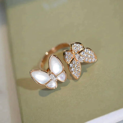 ¡®Sprite Jewelry¡¯TWIN BUTTERFLY DIAMOND MOP RING