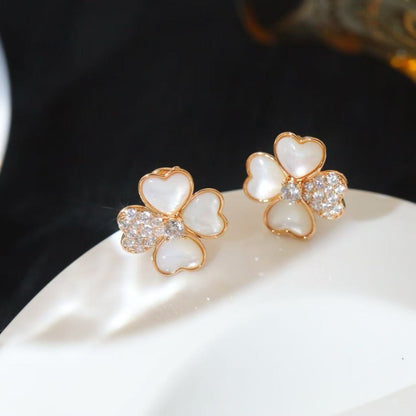 [Sprite Jewelry]FRIVOLE PINK GOLD FLOWER DIAMOND EARRINGS 2