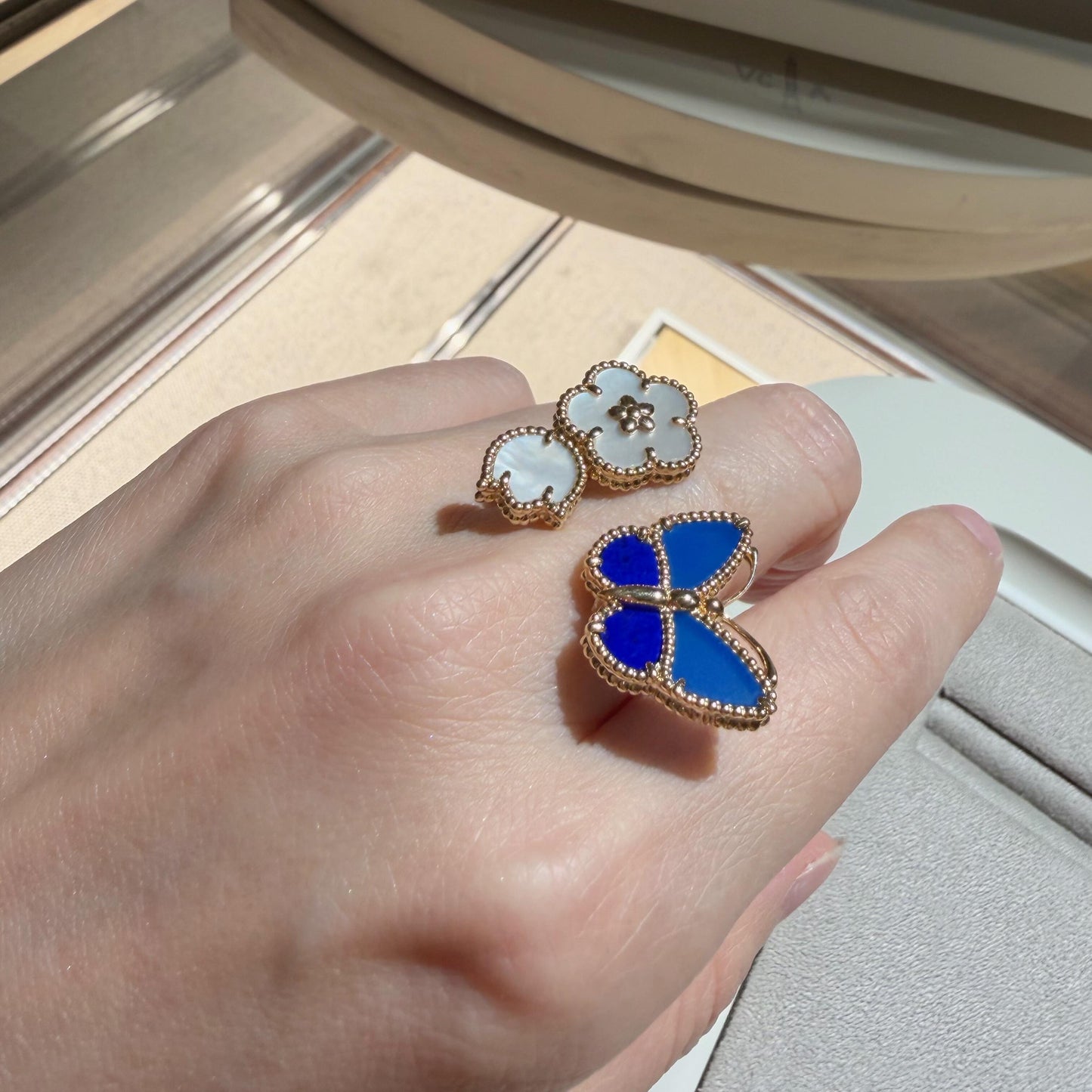 [Sprite Jewelry] 2026 NEW MODEL SPRING LUCKY 3 MOTIF GOLD RING