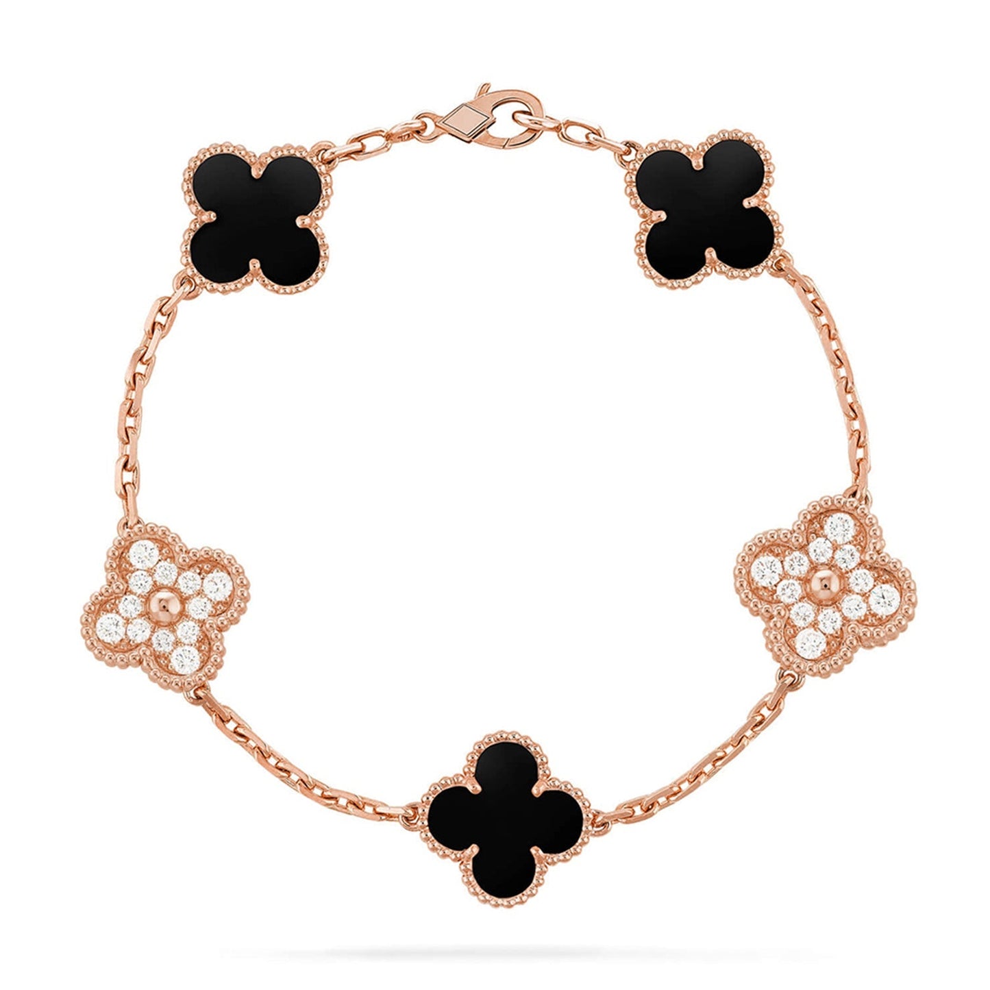 [Sprite Jewelry]New CLOVER 5 MOTIF ONYXS BRACELET COLLECTION