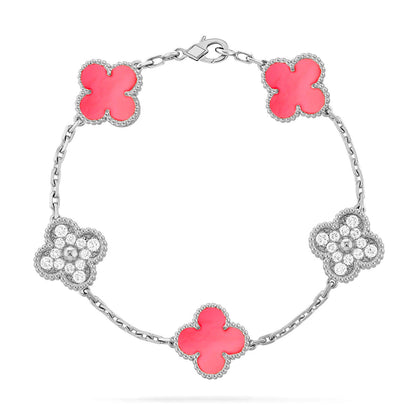 [Sprite Jewelry]New  CLOVER 5 MOTIFS  PINK MOP BRACELET COLLECTION