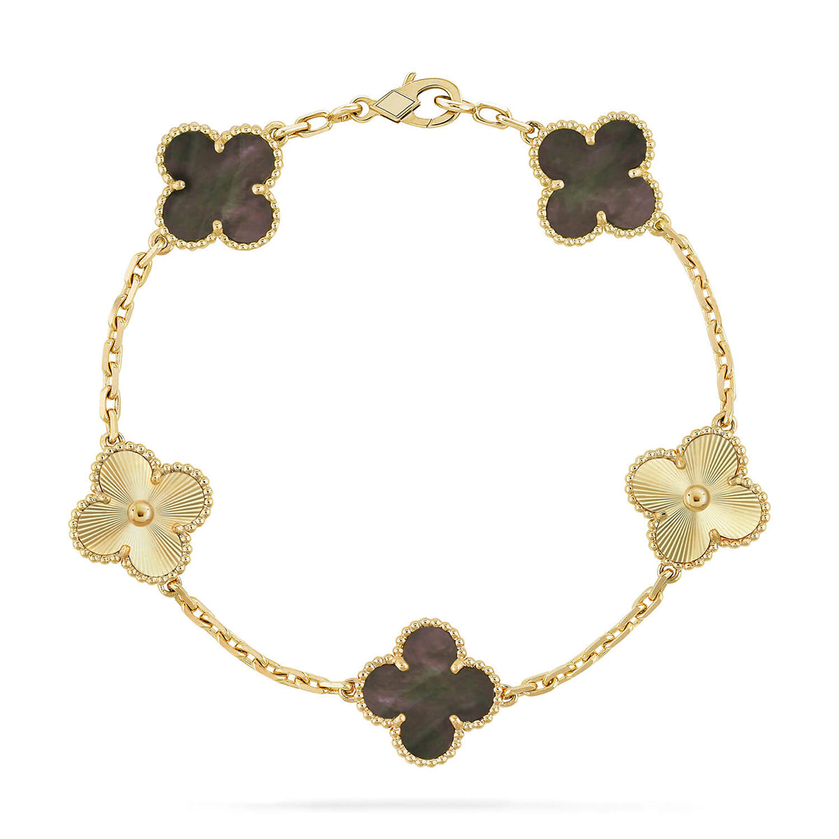 [Sprite Jewelry]New CLOVER 5 MOTIF GRAY MOP BRACELET COLLECTION