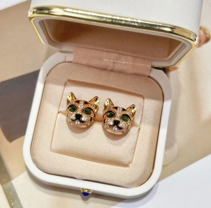¡®Sprite Jewelry¡¯ Panther Face Stud Earrings