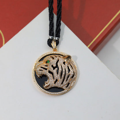 ¡®Sprite Jewelry¡ Openwork Tiger Cord Pendant Necklace