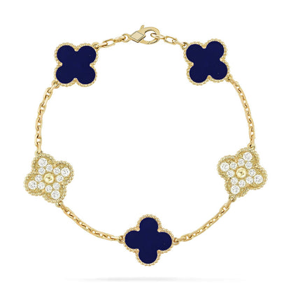 [Sprite Jewelry]New CLOVER 5 MOTIF LAPIS LAZULI BRACELET COLLECTION