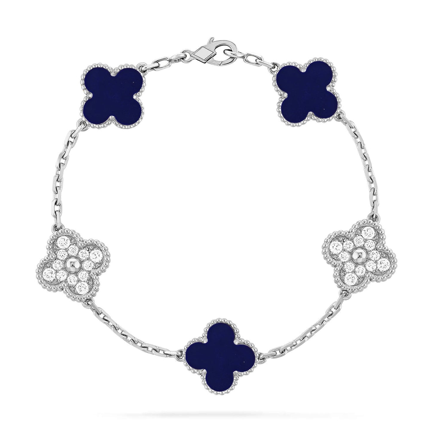 [Sprite Jewelry]New CLOVER 5 MOTIF LAPIS LAZULI BRACELET COLLECTION