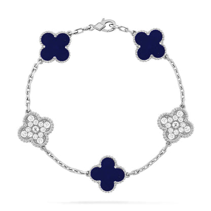 [Sprite Jewelry]New CLOVER 5 MOTIF LAPIS LAZULI BRACELET COLLECTION