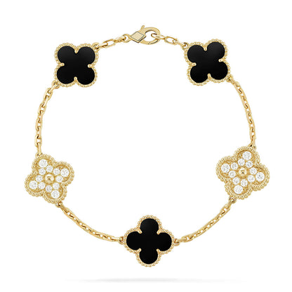 [Sprite Jewelry]New CLOVER 5 MOTIF ONYXS BRACELET COLLECTION