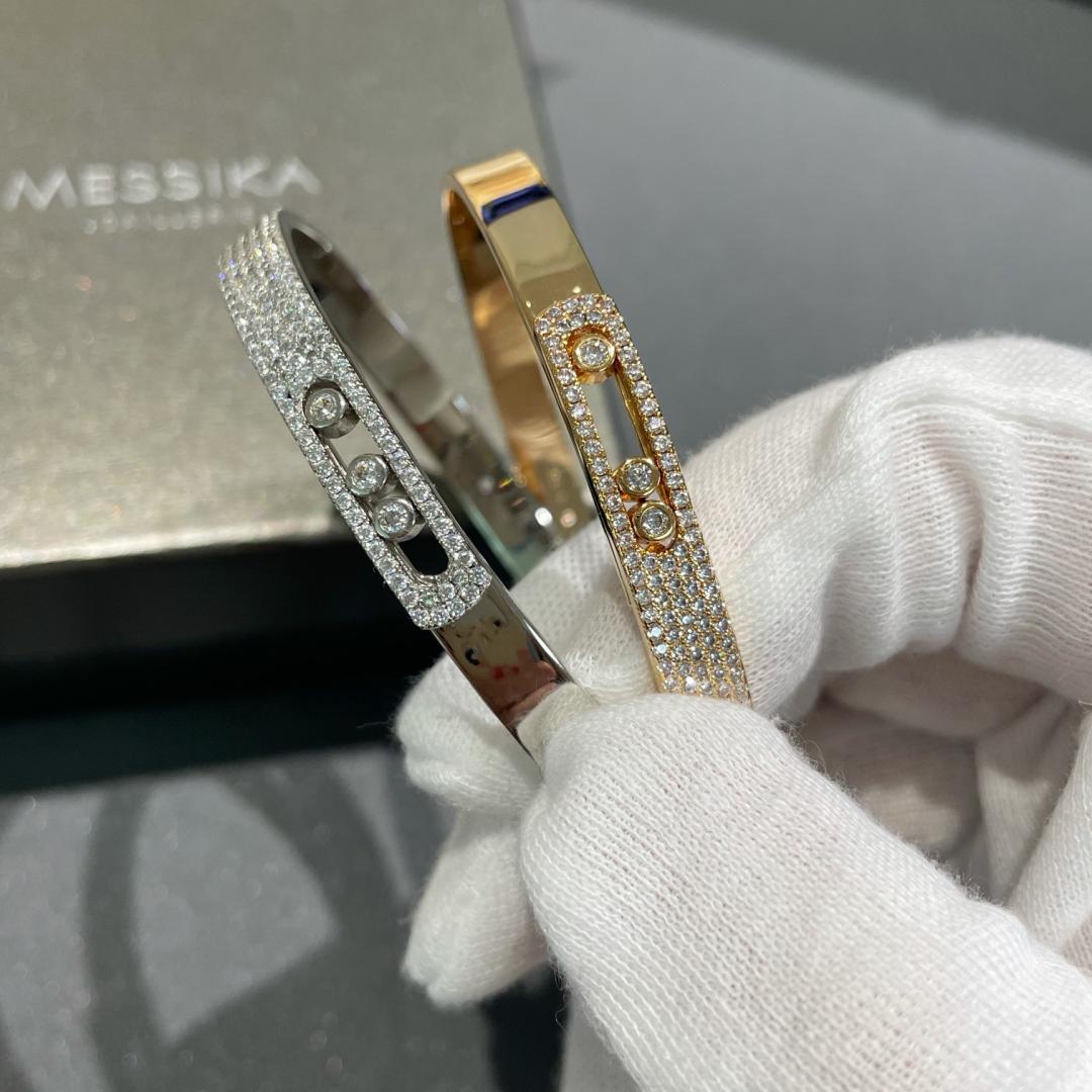 [Sprite Jewelry]Move Noa Rose Gold Pavé Diamond Bangle Bracelet