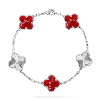 [Sprite Jewelry]New CLOVER 5 MOTIF RED PATTERN BRACELET COLLECTION