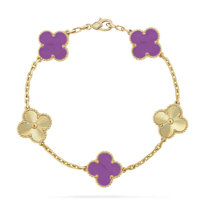 [Sprite Jewelry]New  CLOVER 5 MOTIF VIOLET BRACELET COLLECTION