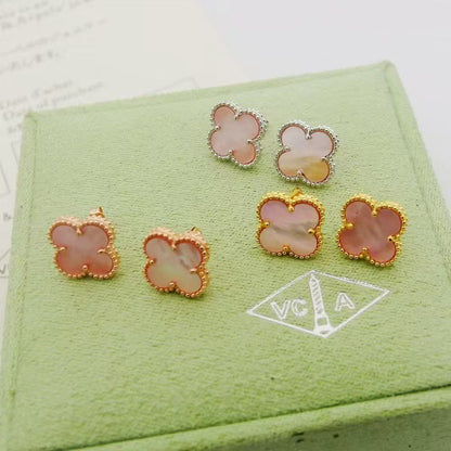 [Sprite Jewelry]Clover Mini Pink Earrings