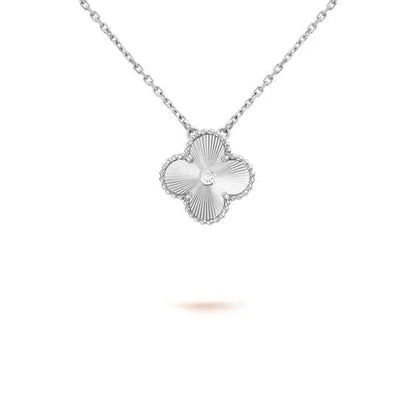 ¡®Sprite Jewelry¡¯CLOVER  15MM DIAMOND LASER NECKLACE SILVER