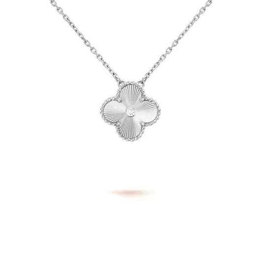 ¡®Sprite Jewelry¡¯CLOVER  15MM DIAMOND LASER NECKLACE SILVER