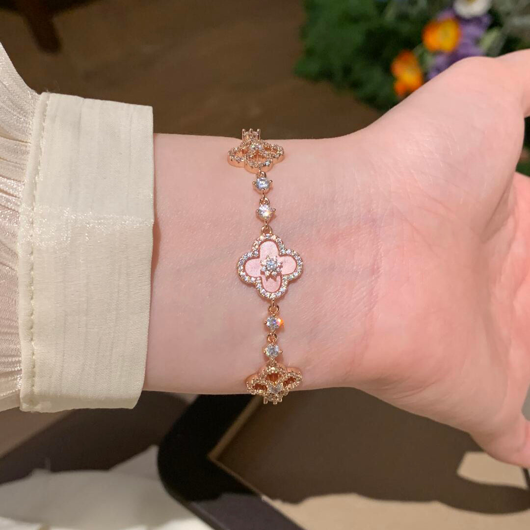 ¡®Sprite Jewelry¡¯CLOVER 5 MOTIF PINK BLUE RED WHITE BRACELET