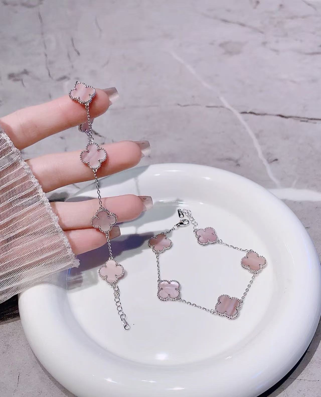 [Sprite Jewelry]Light Pink Braided Bracelet
