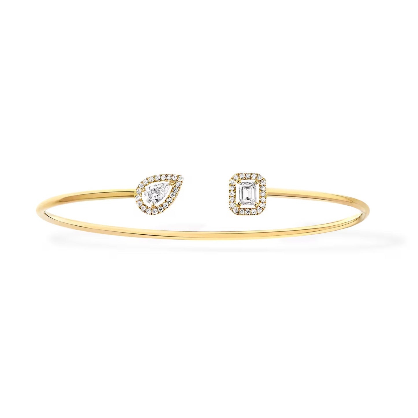 [Sprite Jewelry]JONC FLEX MY TWIN TOI & MOI SILVER DIAMOND BRACELET