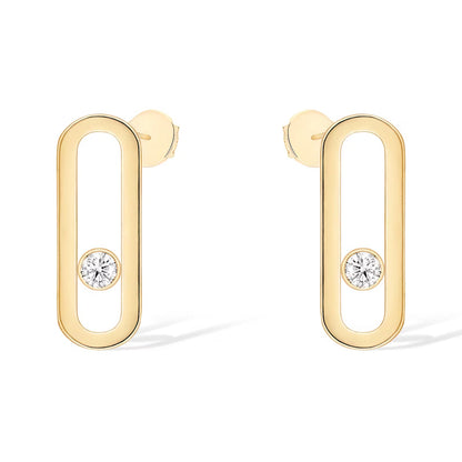 [Sprite Jewelry]MOVE UNO SMALL 1 DIAMOND EARRINGS