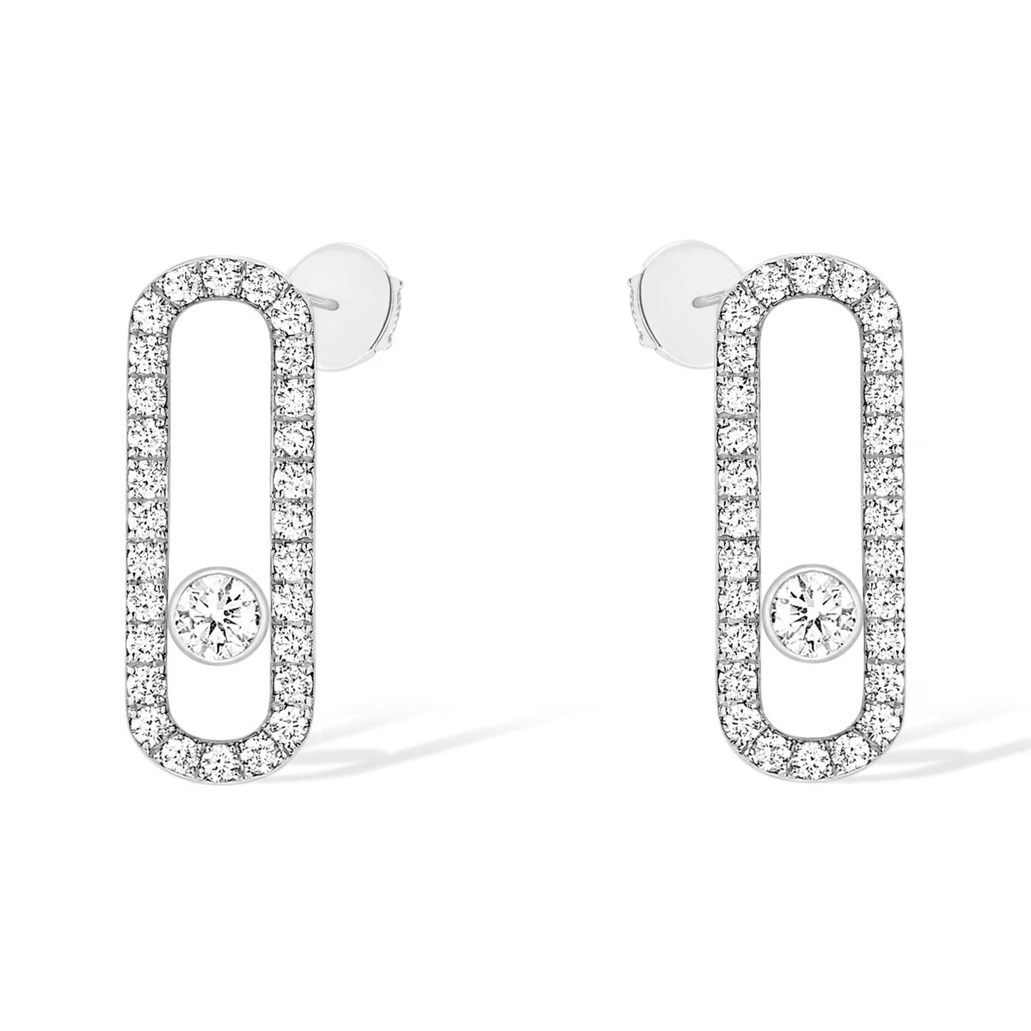 [Sprite Jewelry]MOVE UNO STUD DIAMOND PAVED EARRINGS