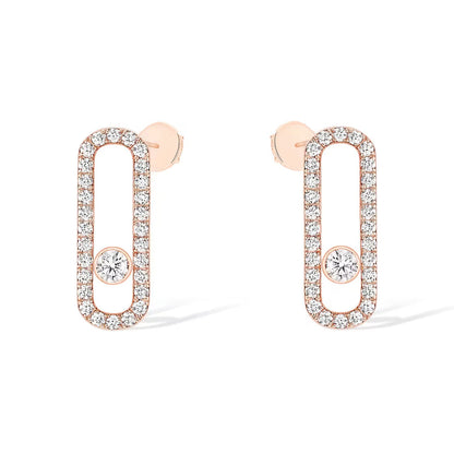 [Sprite Jewelry]MOVE UNO STUD DIAMOND PAVED EARRINGS