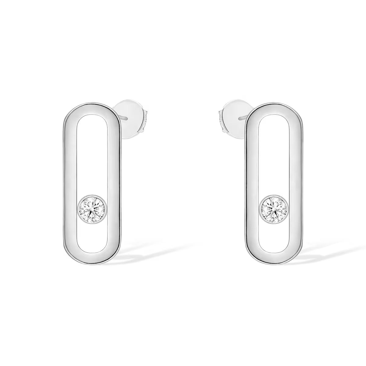 [Sprite Jewelry]MOVE UNO SMALL 1 DIAMOND EARRINGS