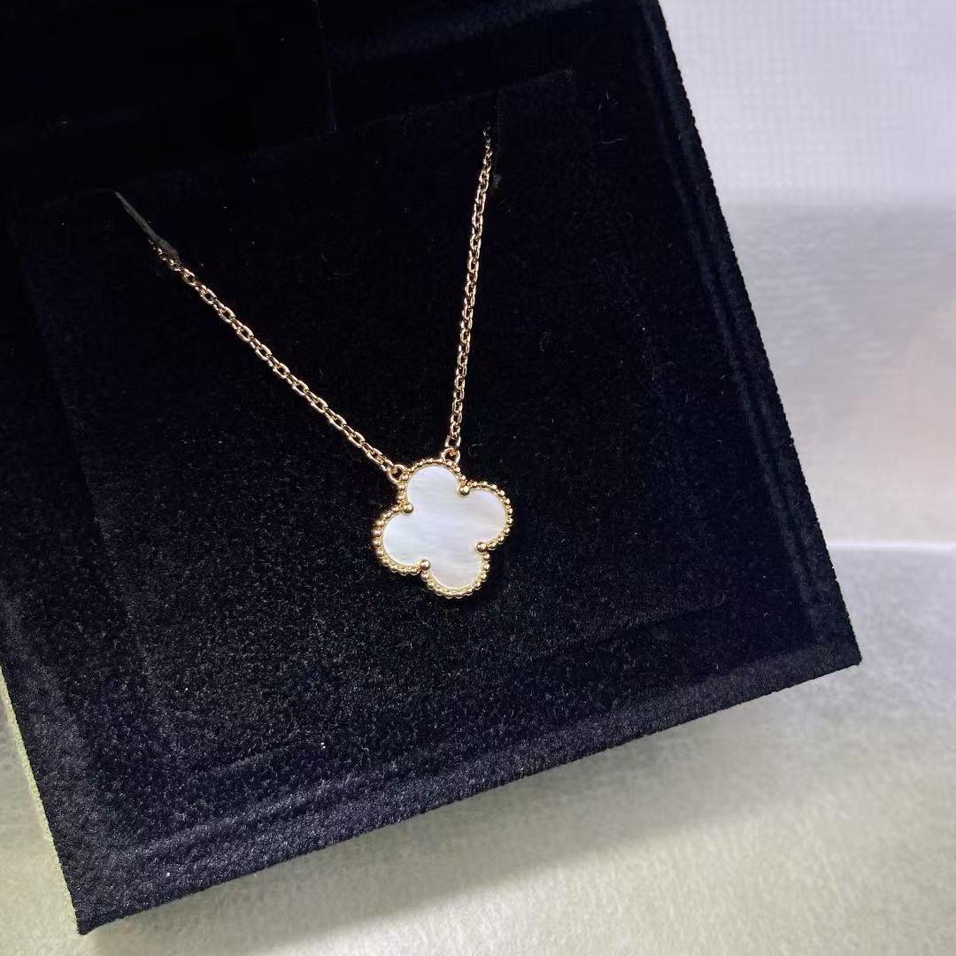 [Sprite Jewelry]CLOVER MINI 15MM WHITE MOTHER-OF-PEARL NECKLACE