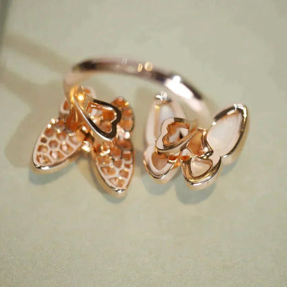 ¡®Sprite Jewelry¡¯TWIN BUTTERFLY DIAMOND MOP RING