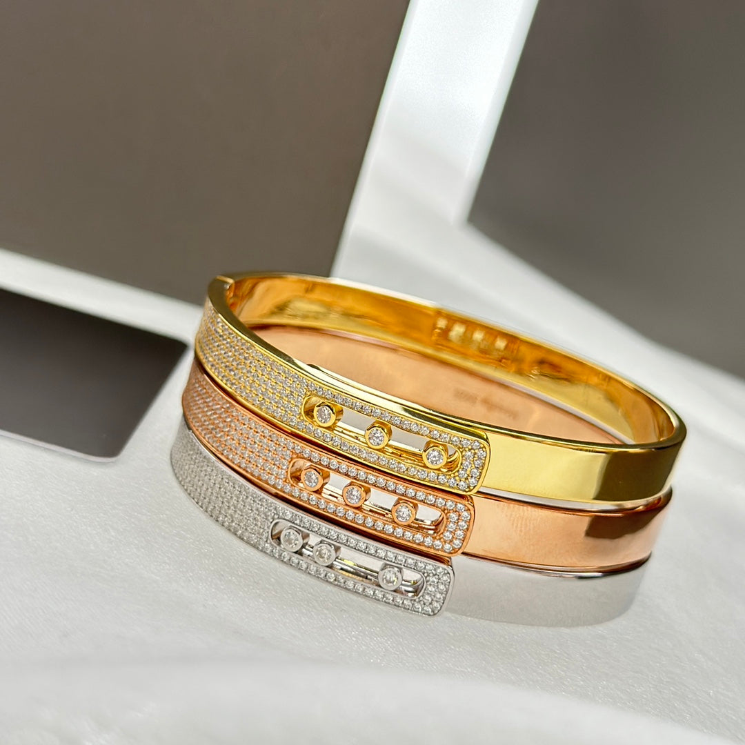 [Sprite Jewelry]Move Noa Rose Gold Pavé Diamond Bangle Bracelet