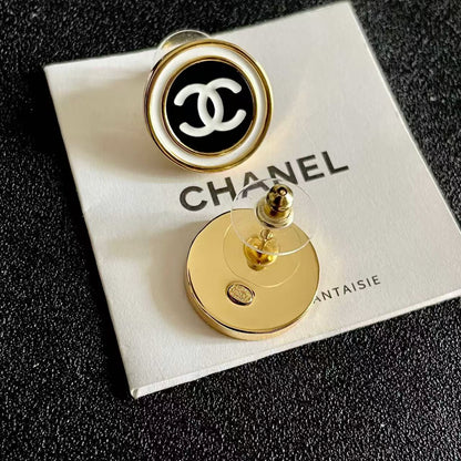 [Sprite Jewelry]Classic Double C Stud Earrings