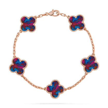 [Sprite Jewelry]New CLOVER 5 MOTIF COLOR GEMSTONES BRACELET COLLECTION