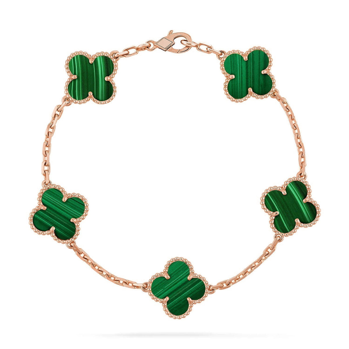 [Sprite Jewelry]New  CLOVER 5 MOTIF MALACHITE BRACELET COLLECTION