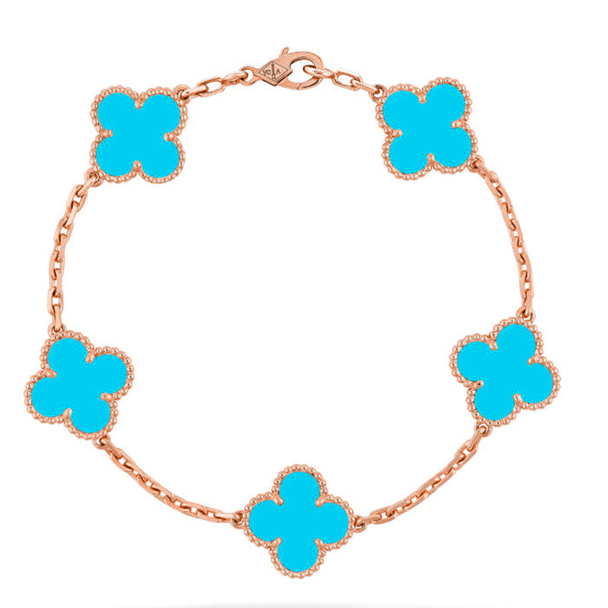 [Sprite Jewelry]New  CLOVER 5 MOTIF TURQUOISE BRACELET COLLECTION