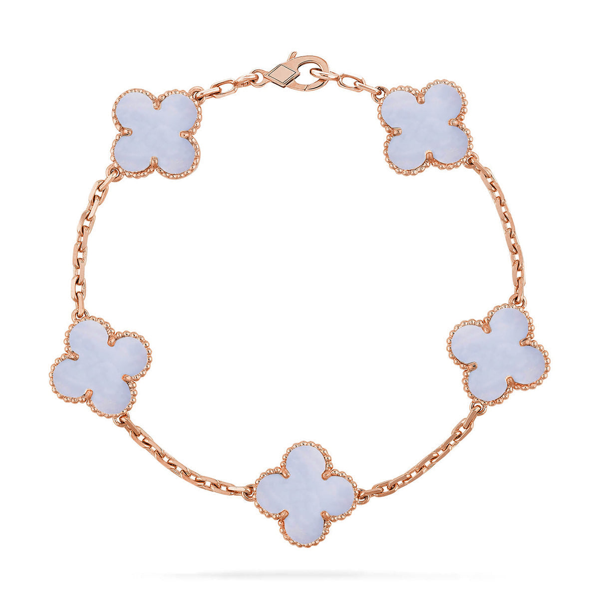 [Sprite Jewelry]New  CLOVER 5 MOTIF PURPLE CHALCEDONY BRACELET COLLECTION