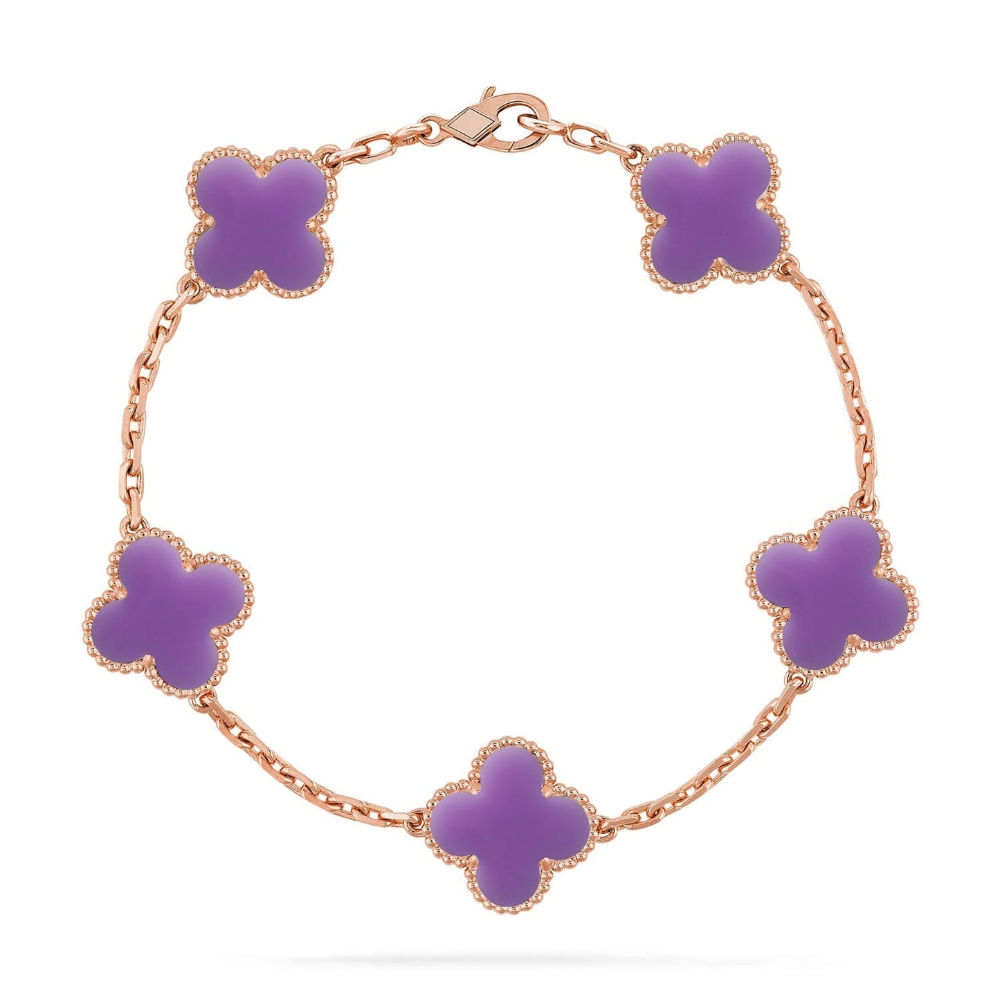 [Sprite Jewelry]New CLOVER 5 MOTIF LIGHT PURPLE BRACELET COLLECTION